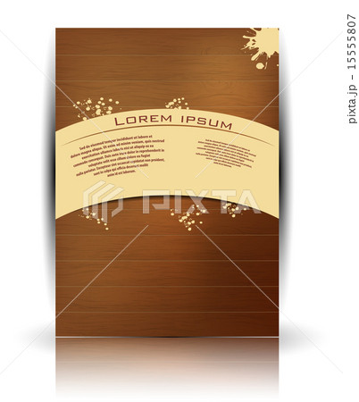 vector wood texture. Retro card 15555807