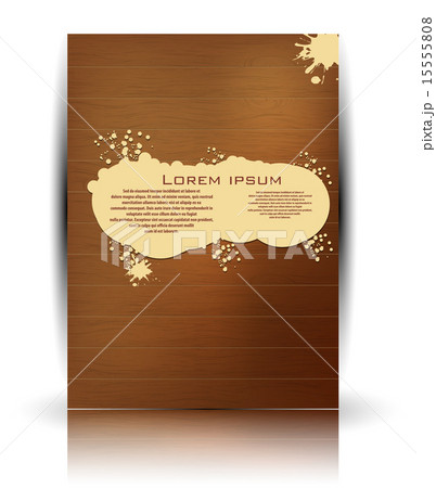 vector wood texture. Retro card 15555808