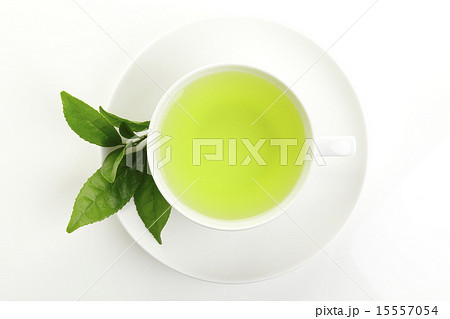 緑茶とお茶の葉 15557054