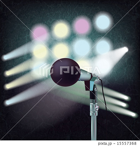 abstract background with microphone on stage abstract background with microphone on stage 15557368