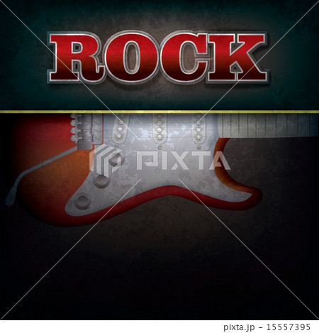 abstract background word rock and electric guitar 15557395