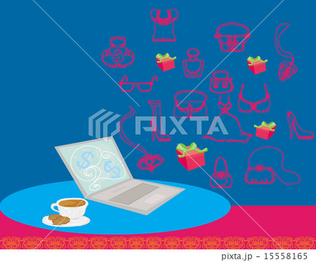 Online shopping abstract background 15558165