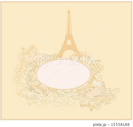 vintage retro Eiffel Tower card 15558166