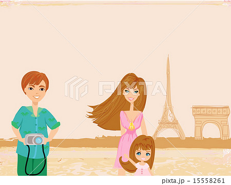 happy family in Paris happy family in Paris 15558261