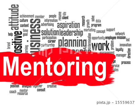 Mentoring word cloud with red banner Mentoring word cloud with red banner 15559637