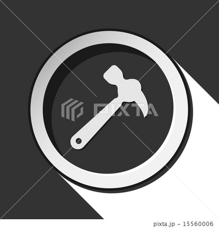 black icon with claw hammer and stylized shadow 15560006