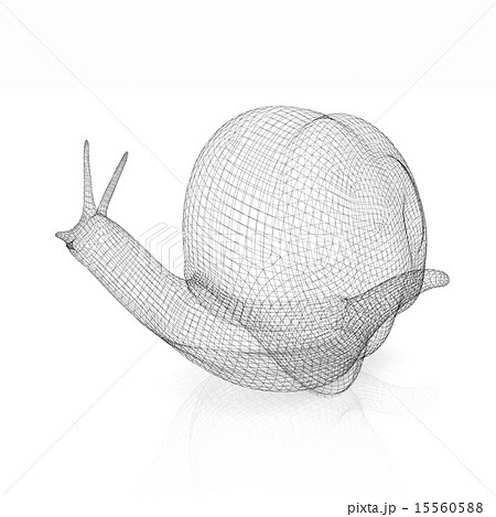 3d fantasy animal, snail on white background 3d fantasy animal, snail on white background 15560588