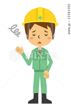 現場監督の男性のイラスト素材