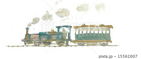 挿絵 蒸気機関車のイラスト素材