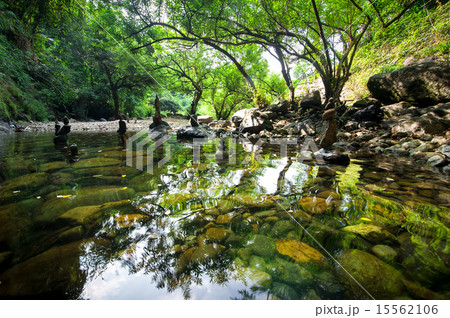 Balancing rocks tower for zen meditation in nature 15562106
