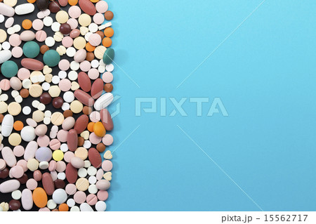 Different pills with copy space 15562717