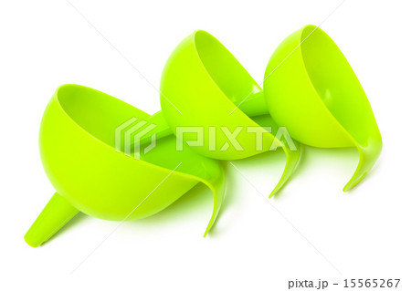 set of green funnels set of green funnels 15565267