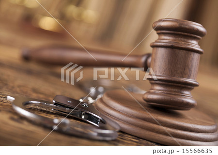 Law theme, mallet of judge, wooden gavel Law theme, mallet of judge, wooden gavel 15566635