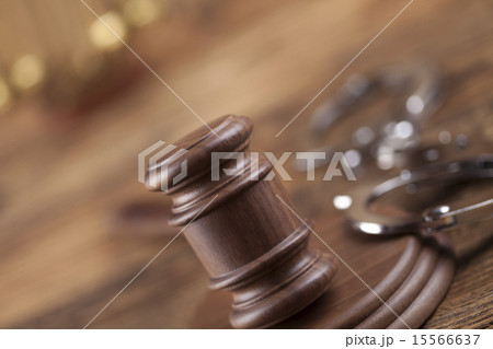 Wooden gavel barrister, justice concept, legal  15566637