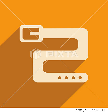 Flat with shadow icon and mobile applacation belt 15566817