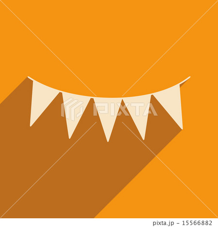Flat with shadow icon and mobile applacation garland 15566882