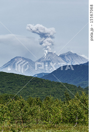 Nature of Kamchatka: eruption Zhupanovsky Volcano 15567068