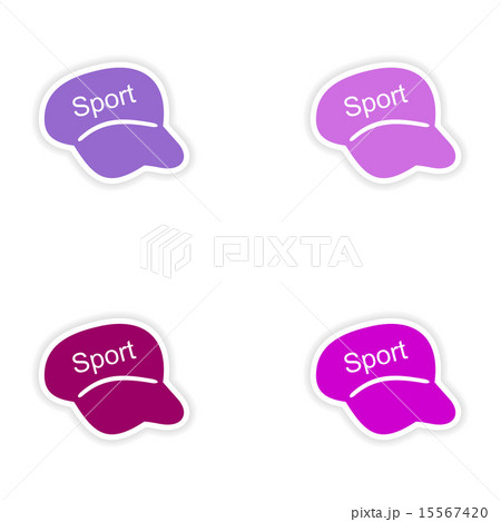 assembly realistic sticker design on paper caps sport 15567420