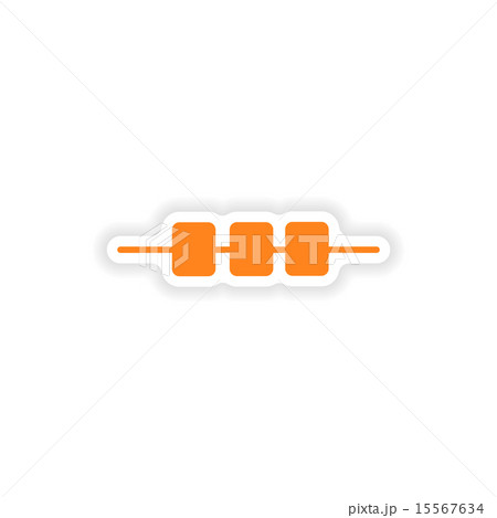 icon sticker realistic design on paper kebab 15567634