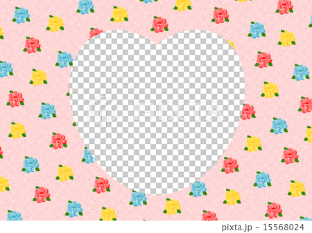 Rose Heart Frame Floral Pattern Material Rose Heart Frame Floral Pattern Material 15568024