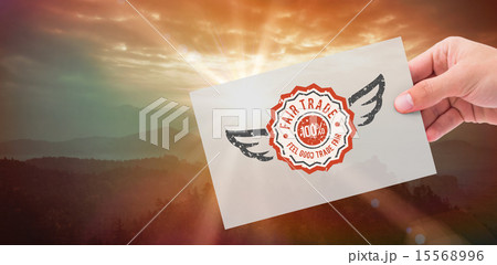 Composite image of hand showing card 15568996
