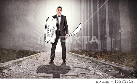 Composite image of corporate warrior 15571518