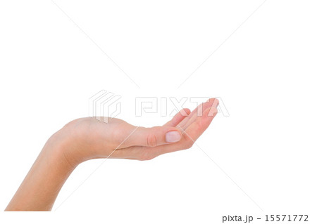 Woman presenting with her hands Woman presenting with her hands 15571772