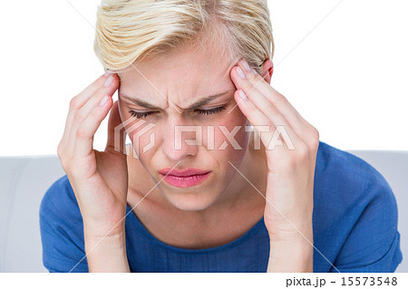 Attractive woman having headache 15573548