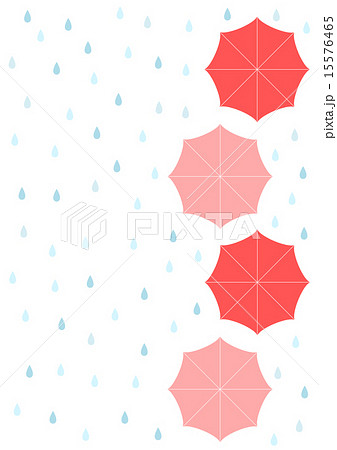 雨と傘 梅雨 イラスト タテのイラスト素材 15576465 Pixta