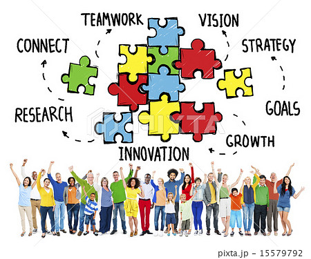 Teamwork Team Connection Strategy Partnership Support Puzzle Con 15579792