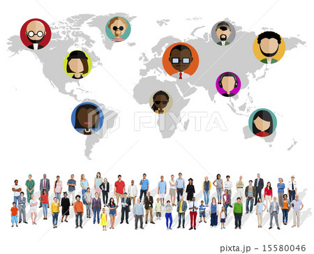 Global Community World People Social Networking Connection Conce 15580046