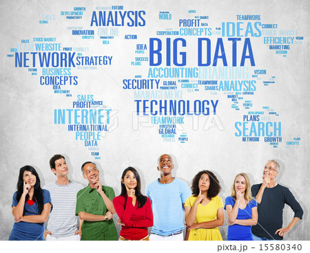 Big Data Storage Information World Map Concept Big Data Storage Information World Map Concept 15580340