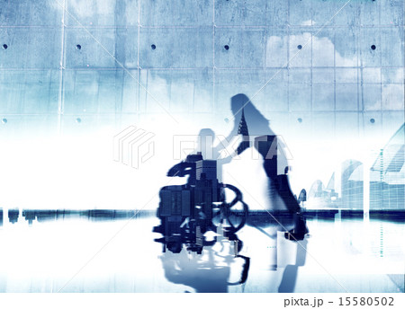 Eldercare City Life Disabled Support Help Healthcare Concept 15580502