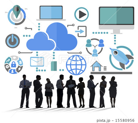 Big Data Sharing Online Global Communication Cloud Concept 15580956