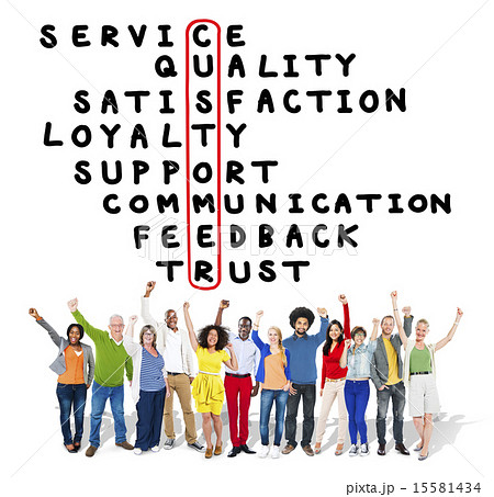 Customer Service Quality Satisfaction Crossword Puzzle Concept Customer Service Quality Satisfaction Crossword Puzzle Concept 15581434