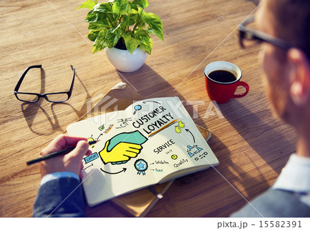 Customer Loyalty Service Support Care Trust Man Concept 15582391