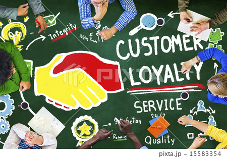 Customer Loyalty Service Support Care Trust Casual Concept 15583354