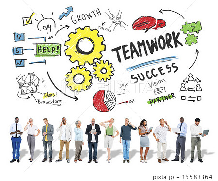 Teamwork Team Together Collaboration Business People Technology 15583364