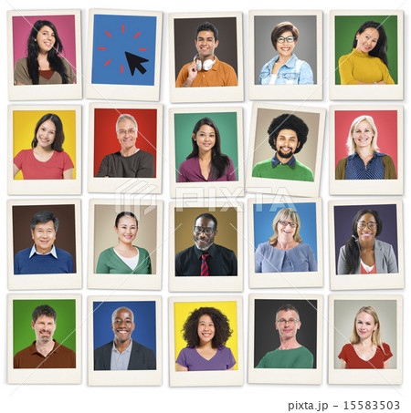 People Diversity Faces Human Face Portrait...の写真素材 [15583503] - PIXTA