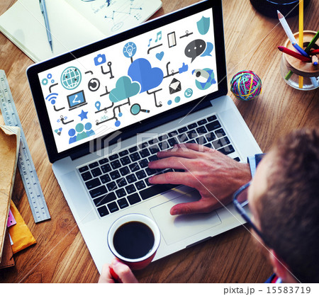 Social Media Social Networking Connection Data Storage Concept 15583719