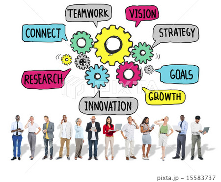 Teamwork Connect Strategy Vision Together Gear Concept 15583737