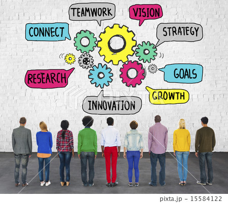 Teamwork Connect Strategy Vision Together Gear Concept 15584122