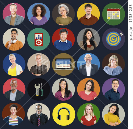 Diverse Multi Ethnic People Technology Media Concept Diverse Multi Ethnic People Technology Media Concept 15584288