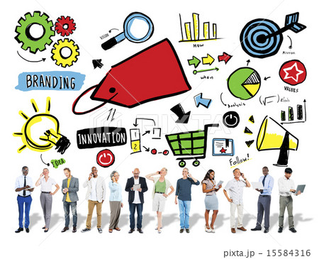 Diversity People Branding Marketing Digital Communication Concep 15584316