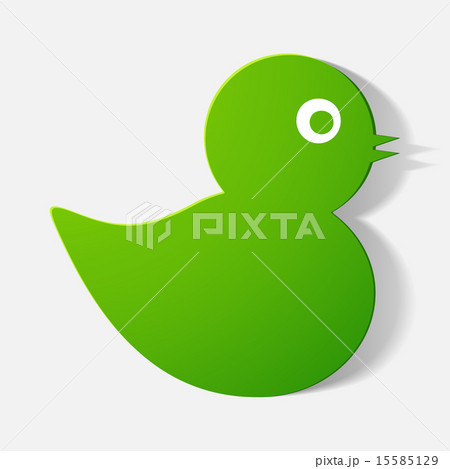 Paper clipped sticker: baby duck Paper clipped sticker: baby duck 15585129