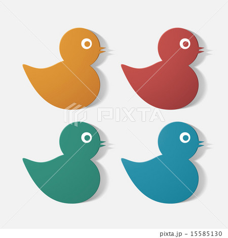 Paper clipped sticker: baby duck Paper clipped sticker: baby duck 15585130