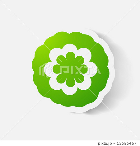 Realistic paper sticker: flowers. camomile Realistic paper sticker: flowers. camomile 15585467