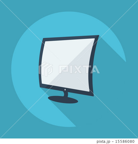 Flat modern design with shadow device, the monitor 15586080