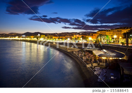 Nice at night, France. 15588645