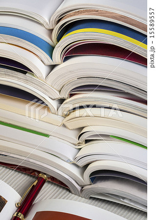 Education - Stack of well used college books Education - Stack of well used college books 15589557